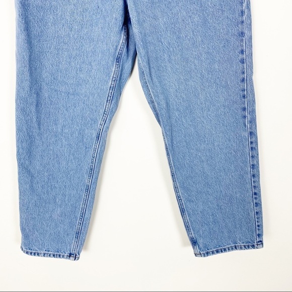 VINTAGE 90s Y2K LL BEAN High Waist Straight Tapered Leg Jeans Light Wash Sz 29P - Picture 4 of 10